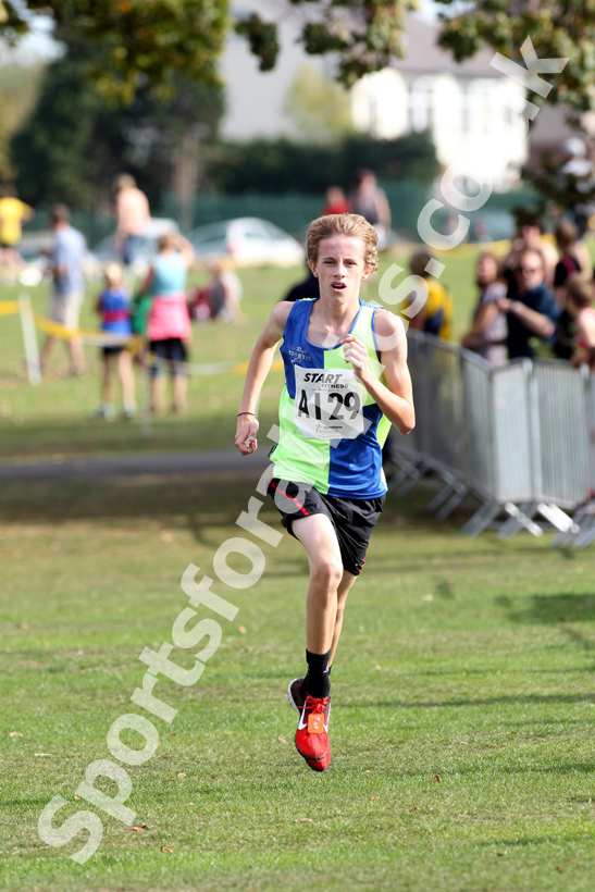 Elliot Bowker (Vale Royal), under-15 boys, Northern Cross Country Relay, Graves Park, Sheffield